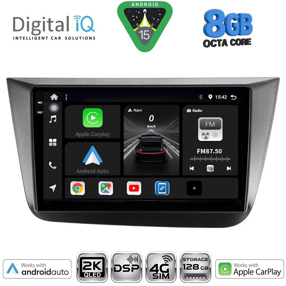 DIGITAL IQ BXF 11570_CPAA (9inc) MULTIMEDIA TABLET for SEAT ALTEA mod. 2004-2015 - DIQ_BXF_11570