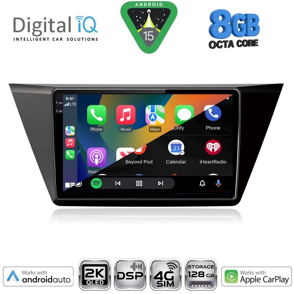 DIGITAL IQ BXF 11769_CPAA (10inc) MULTIMEDIA TABLET for VW TOURAN mod. 2016>