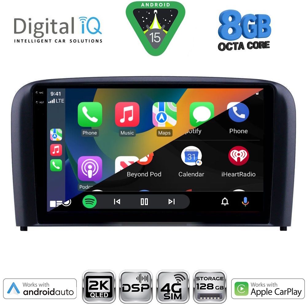 DIGITAL IQ BXF 11786_CPAA (9inc) MULTIMEDIA TABLET for VOLVO S80 mod. 1998-2006 - DIQ_BXF_11786