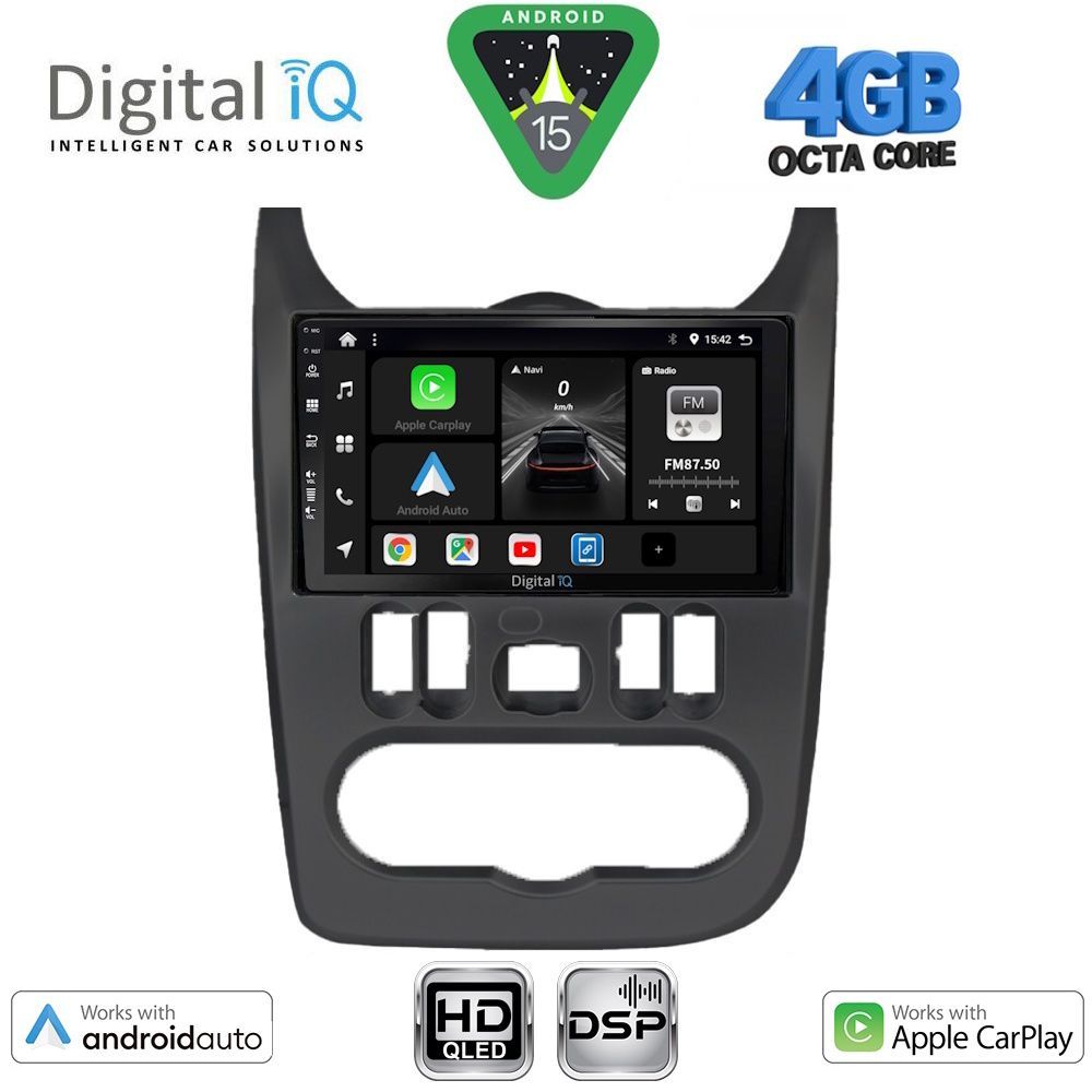 DIGITAL IQ BXF 6101BL_CPAA (9inc) MULTIMEDIA TABLET for DACIA DUSTER – LOGAN – SANDERO mod. 2006-2012 (BLACK) - DIGITAL IQ BXF 6101BL_CPAA