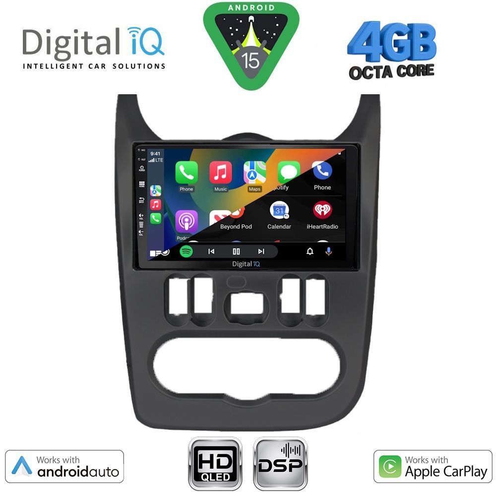 DIGITAL IQ BXF 6101BL_CPAA (9inc) MULTIMEDIA TABLET for DACIA DUSTER – LOGAN – SANDERO mod. 2006-2012 (BLACK) - DIGITAL IQ BXF 6101BL_CPAA