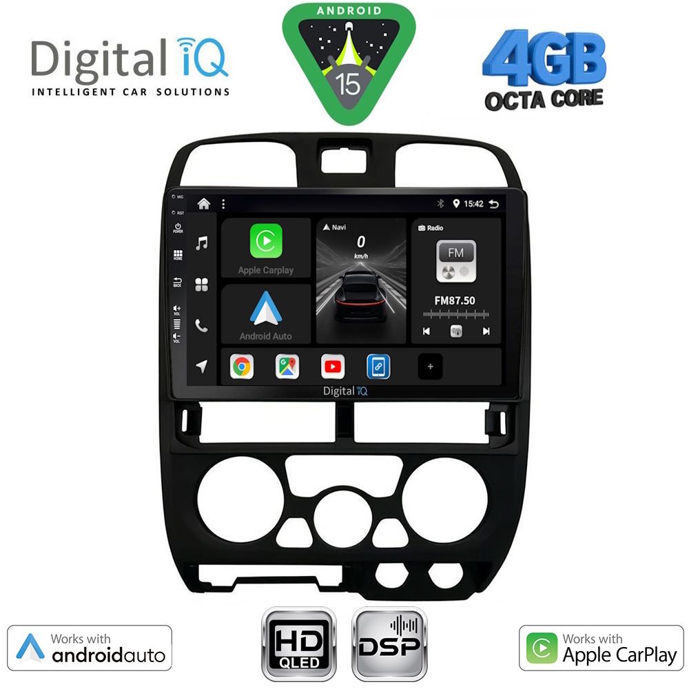 Isuzu D-Max 2002 - 2008 Οθόνη με CarPlay, AndroidAuto, GPS, Bluetooth - DIGITAL IQ BXF 6253BL_CPAA (9inc)