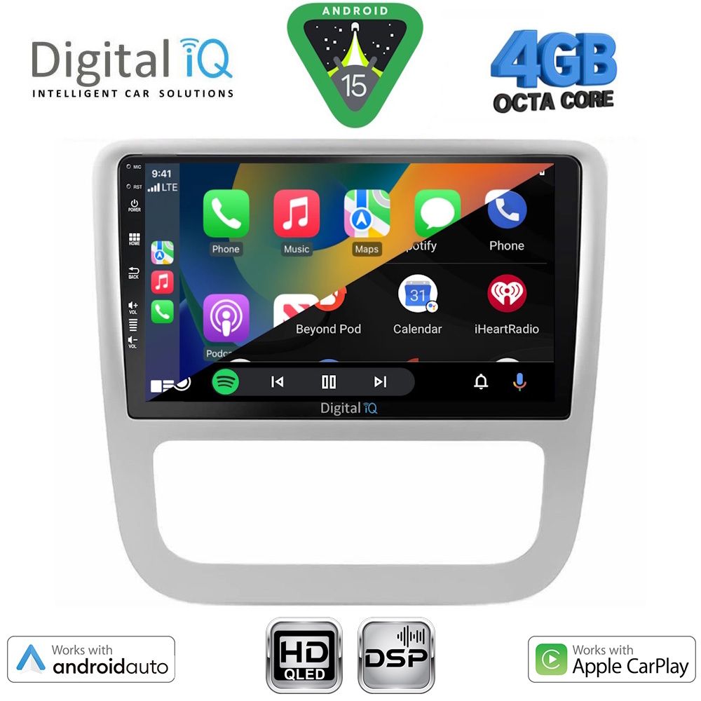 VW Scirocco 2008 – 2014, VW EOS 2006 – 2015 Οθόνη με Car Play, Android Auto, Bluetooth, GPS – DIGITAL IQ BXF 6751_CPAA CLIMA (9inc)