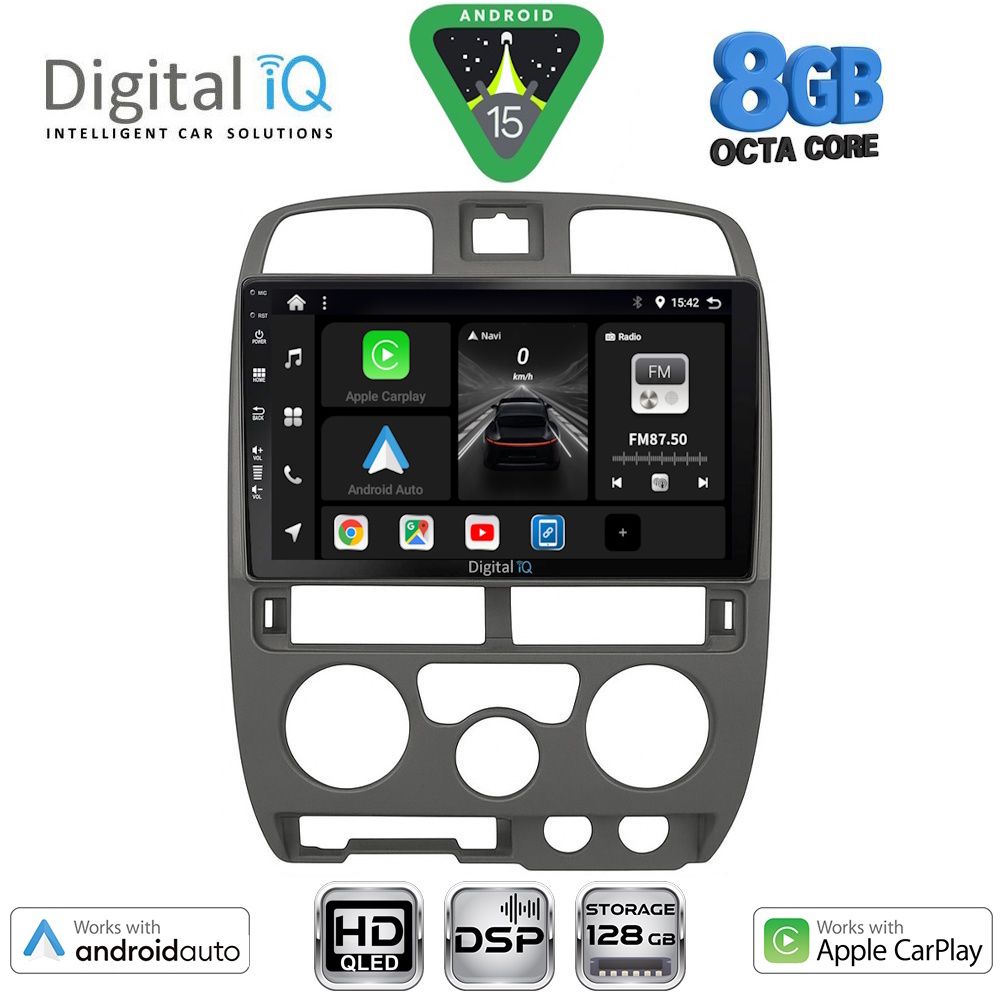 Isuzu D-Max 2002 - 2008 Οθόνη με CarPlay, AndroidAuto, Bluetooth, GPS - DIGITAL IQ BXF 7253GR_CPAA (9inc)