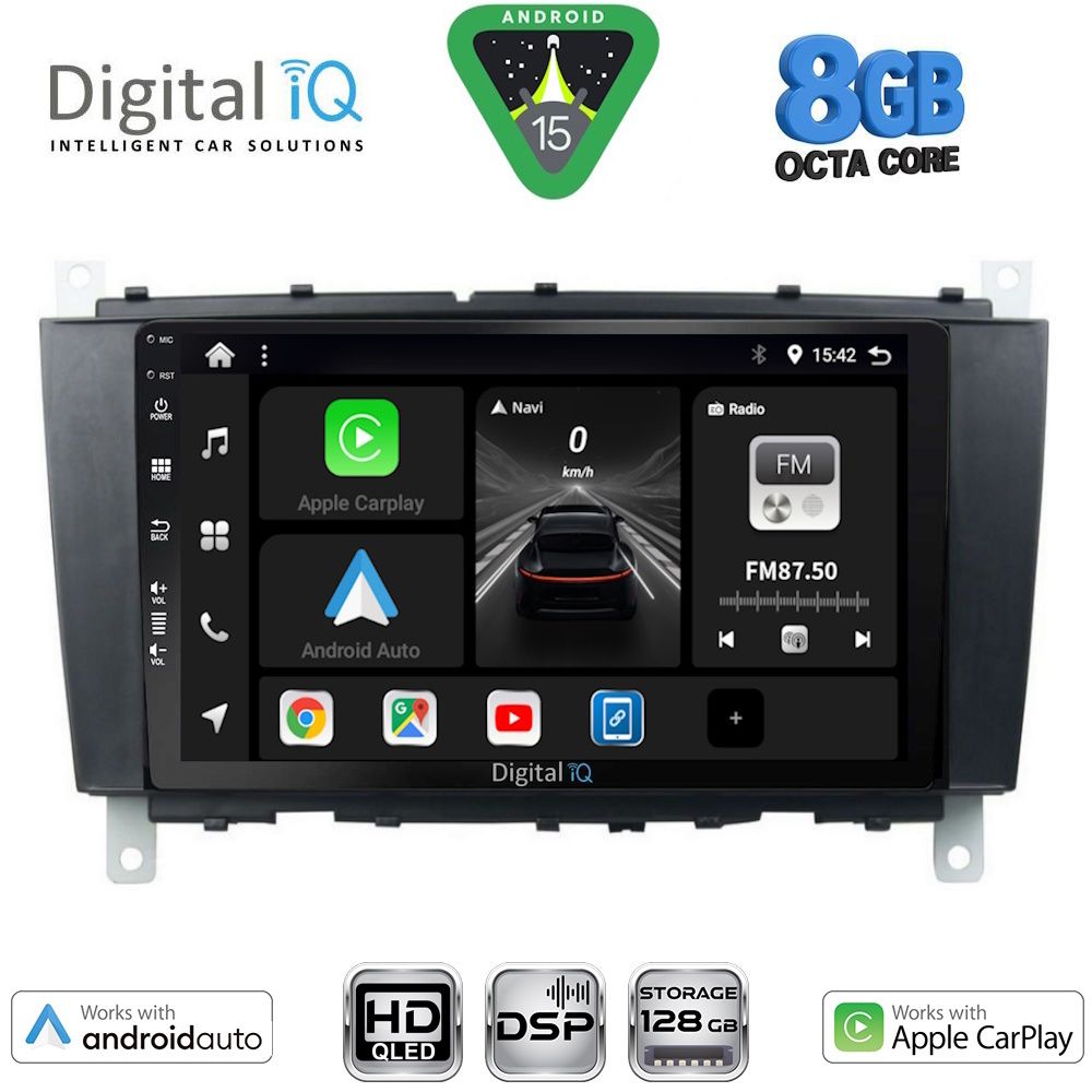 DIGITAL IQ BXF 7403_CPAA (8inc) MULTIMEDIA TABLET for MERCEDES C – CLK (W203-209) mod. 2004-2008 - DIQ_BXF_7403