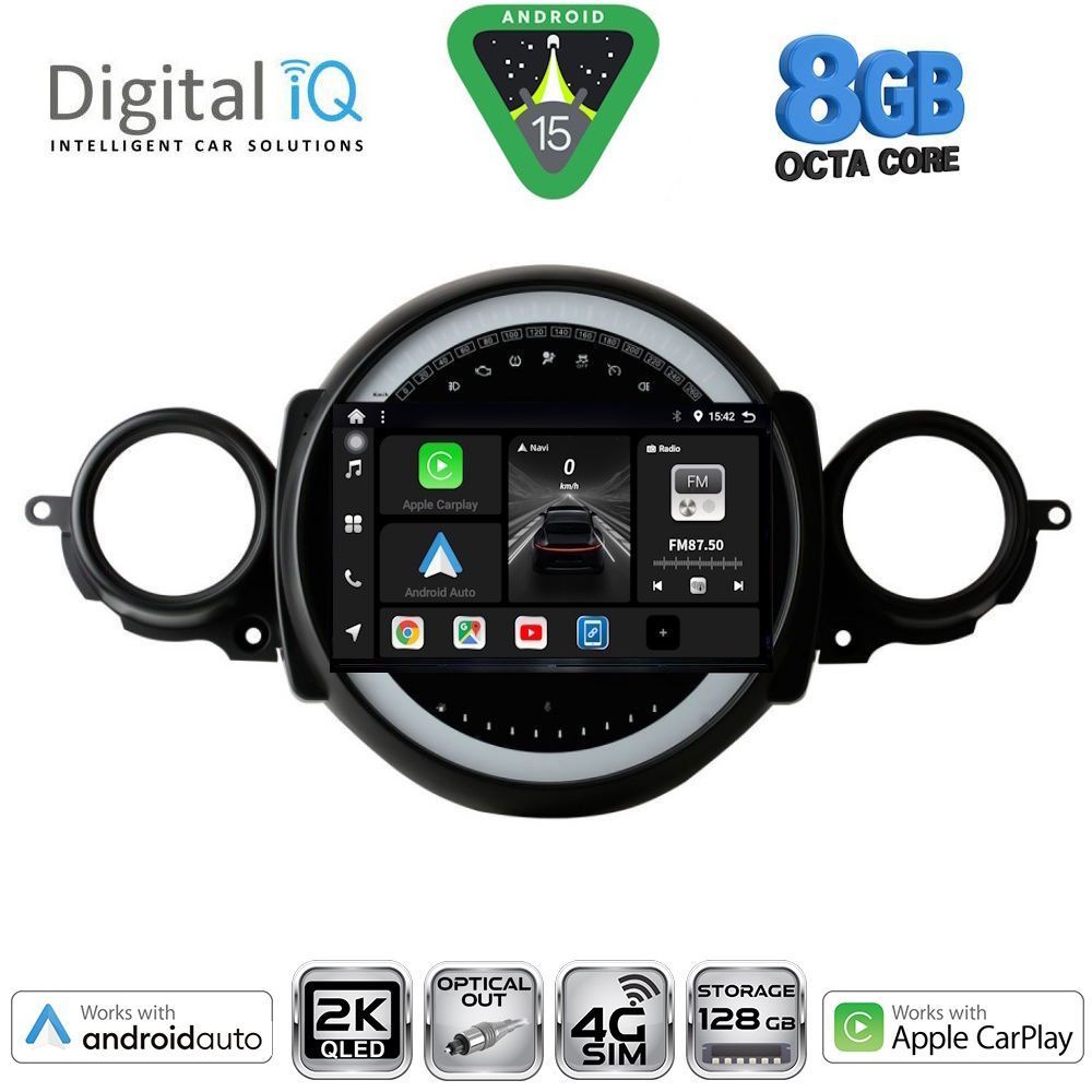 DIGITAL IQ BXK 20064_CPAA (9inc) MULTIMEDIA TABLET for MINI COOPER (R56-R57) mod. 2006-2014 - CLUBMAN (R55) mod. 2007-2014 - DIQ_BXK_20064