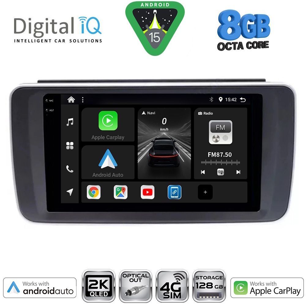 DIGITAL IQ BXK 20473_CPAA (9inc) MULTIMEDIA TABLET for NISSAN LEAF mod. 2018-2026 - DIQ_BXK_20473