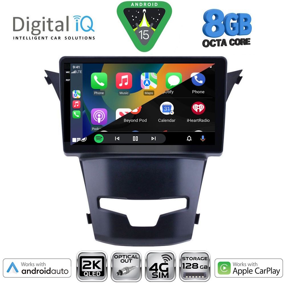 DIGITAL IQ BXK 20653_CPAA (9inc) MULTIMEDIA TABLET for SSANGYONG KORANDO mod. 2014-2019 - DIQ_BXK_20653