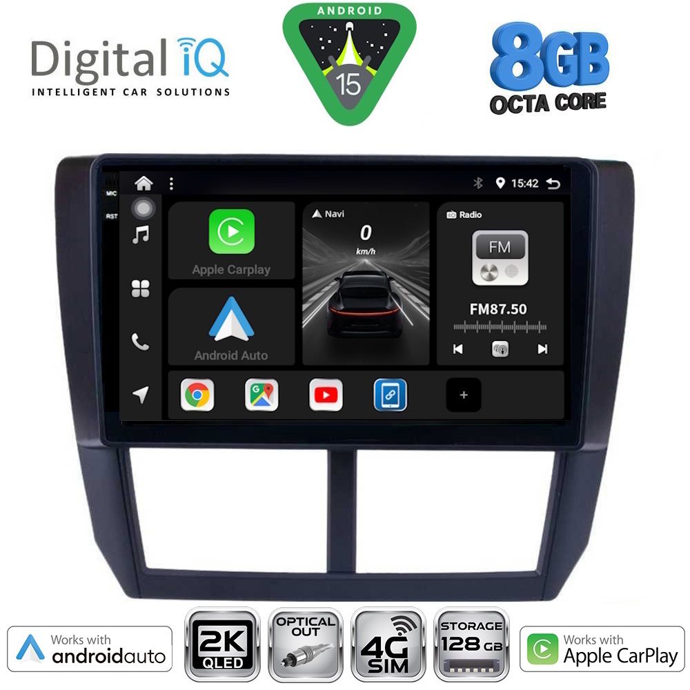 DIGITAL IQ BXK 20662_CPAA (9inc) MULTIMEDIA TABLET for SUBARU FORESTER - IMPREZA - XV mod. 2008-2013 - DIQ_BXK_20662