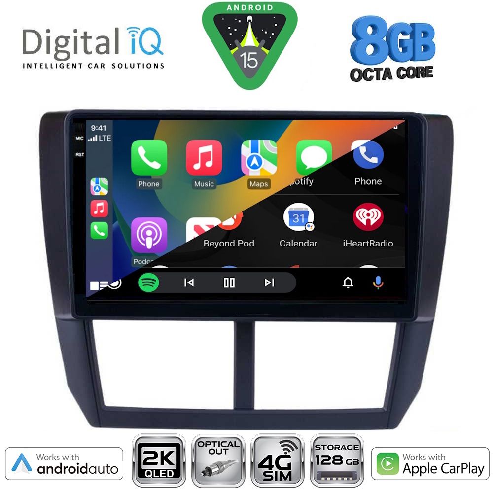 DIGITAL IQ BXK 20662_CPAA (9inc) MULTIMEDIA TABLET for SUBARU FORESTER - IMPREZA - XV mod. 2008-2013 - DIQ_BXK_20662