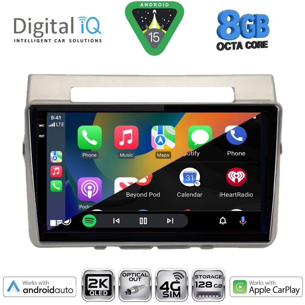 DIGITAL IQ BXK 20711B_CPAA (9inc) MULTIMEDIA TABLET for TOYOTA COROLLA VERSO mod. 2004-2009 - DIQ_BXK_20711