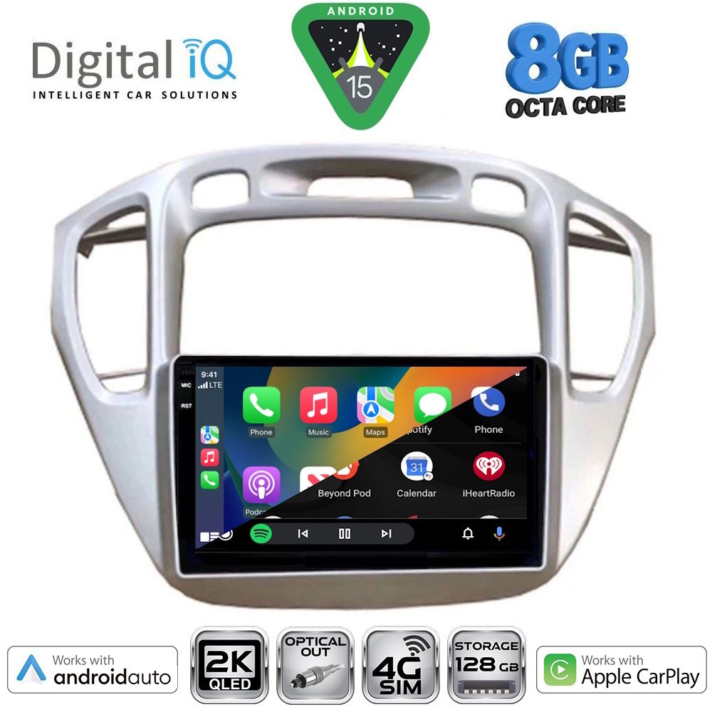 DIGITAL IQ BXK 20718_CPAA (9inc) MULTIMEDIA TABLET for TOYOTA HIGHLANDER mod. 2002-2009 - DIQ_BXK_20718