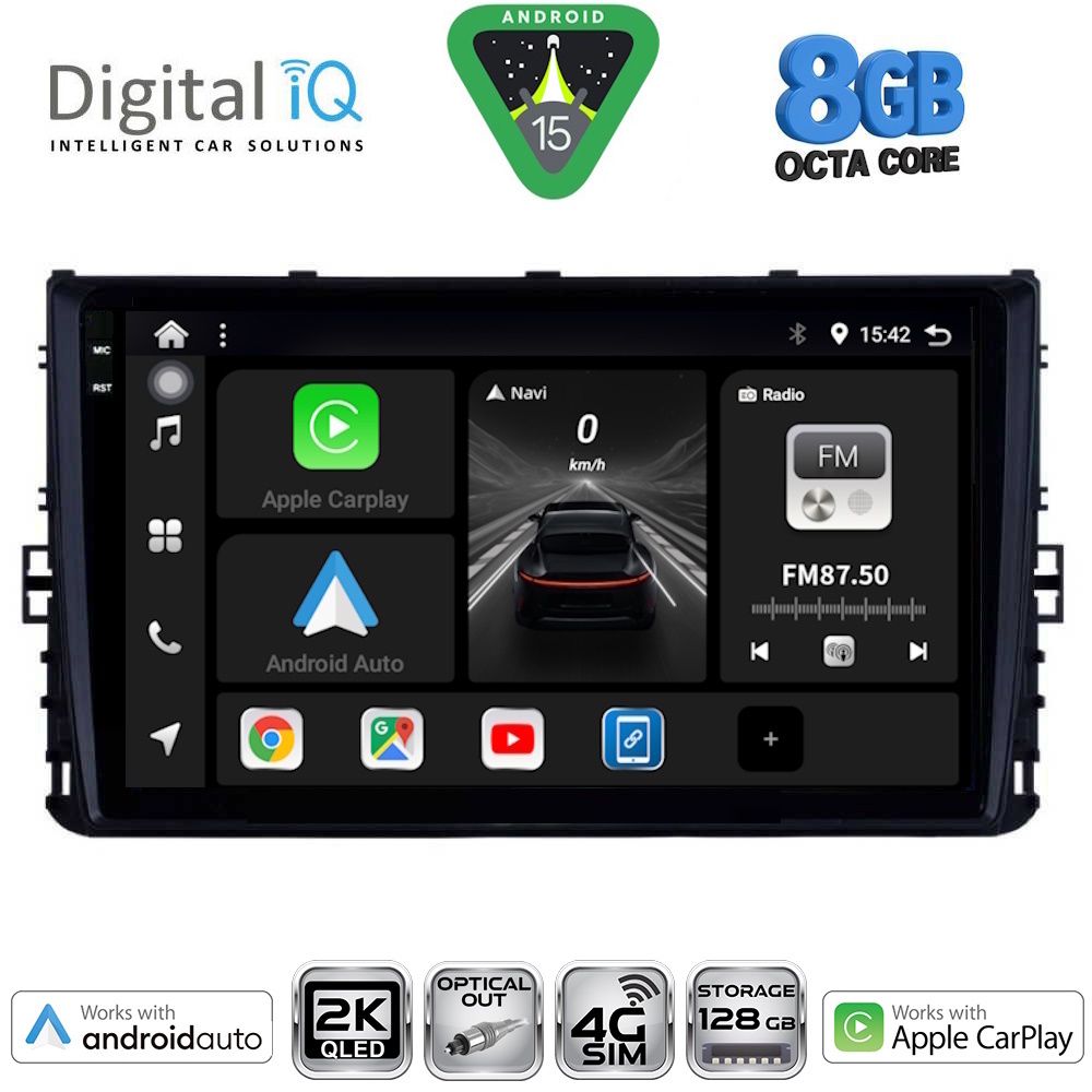 DIGITAL IQ BXK 20758_CPAA (9inc) MULTIMEDIA TABLET for VW POLO – TROC – TCROSS mod. 2017-2026 - DIQ_BXK_20758