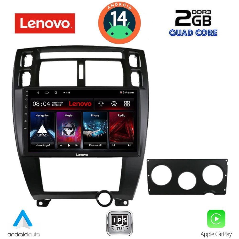 Hyundai Tucson 2004 – 2010 Οθόνη με CarPlay, AndroidAuto, GPS, Bluetooth - LENOVO LVD 2241BL_CPA (10inc)