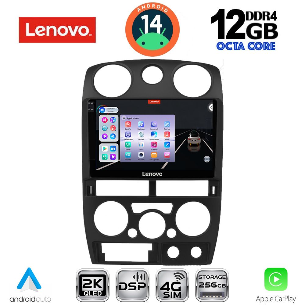 LENOVO SSZ 12254BL_CPA (9inc) MULTIMEDIA TABLET for ISUZU D-MAX mod. 2008-2012 (BLACK) - LENOVO SSZ 12254BL_CPA