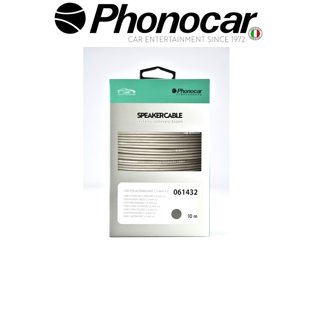 Καλώδιο ηχείων 2X1.5mm² (10m Γκρι) – 06.143.2 PHONOCAR