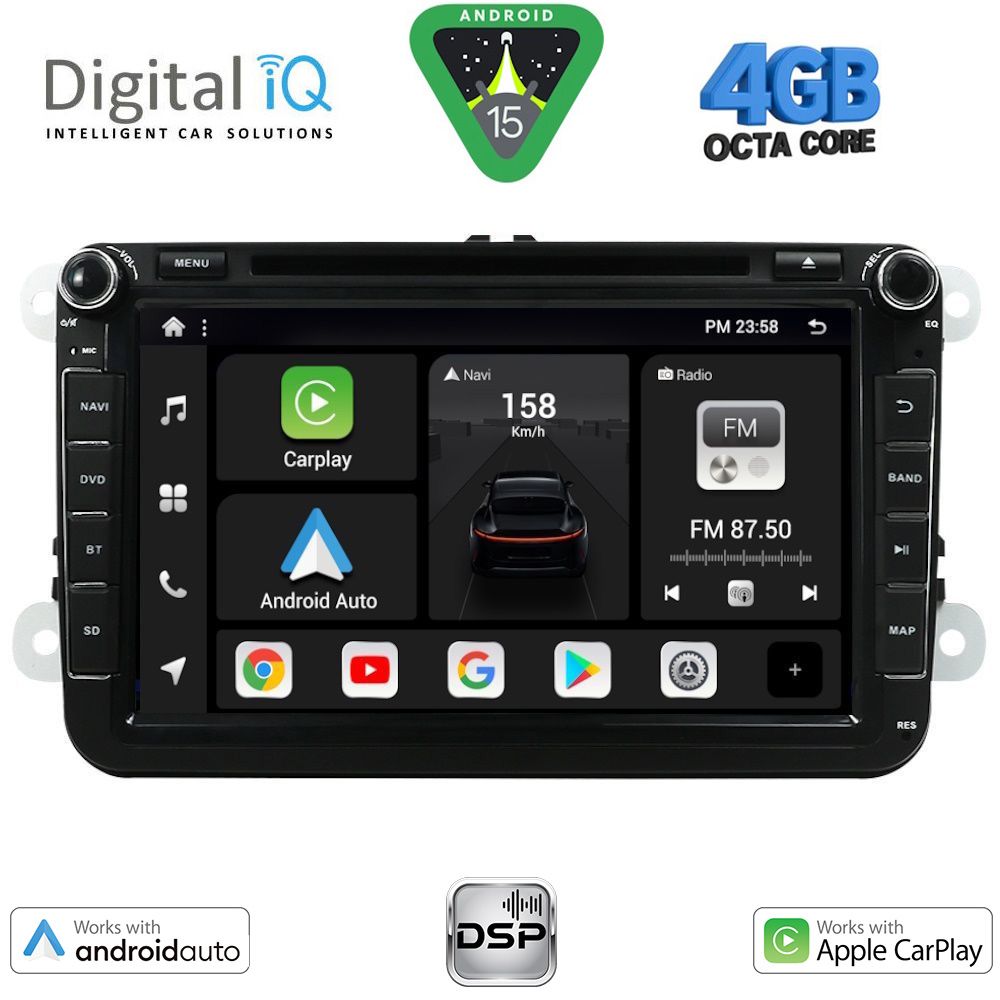 DIGITAL IQ BXF 679_CPAA (8" DVD) MULTIMEDIA SYSTEM for VW – SKODA – SEAT GROUP mod. 2004-2018 - DIGITAL IQ BXF 679_CPAA