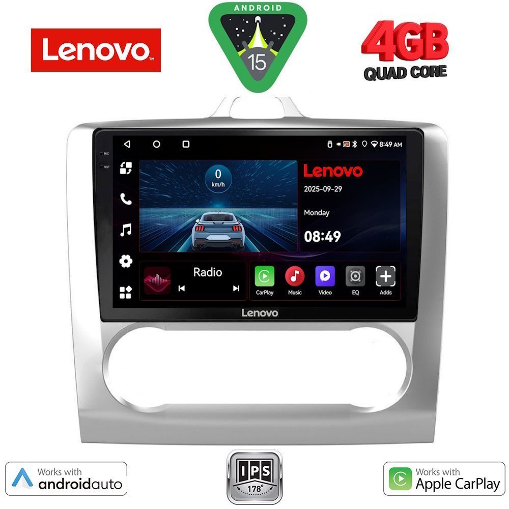 LENOVO LVE 8156SL_CPAA CLIMA (9inc) MULTIMEDIA TABLET for FORD FOCUS mod. 2005-2012 (SILVER) - LENOVO LVE 8156CL_CPAA