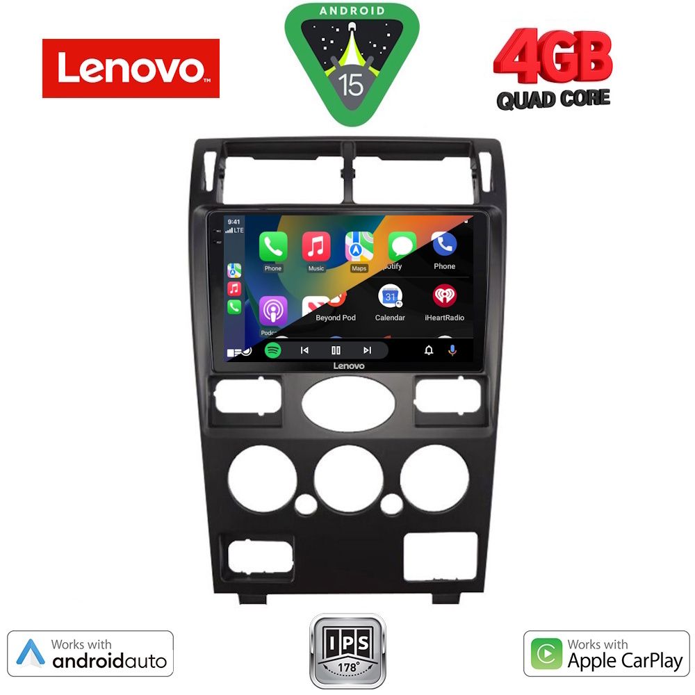 Ford Mondeo 2003 - 2006 Οθόνη με Car Play, Android Auto, BT, GPS – LENOVO LVE 8161B_CPAA (9inc)