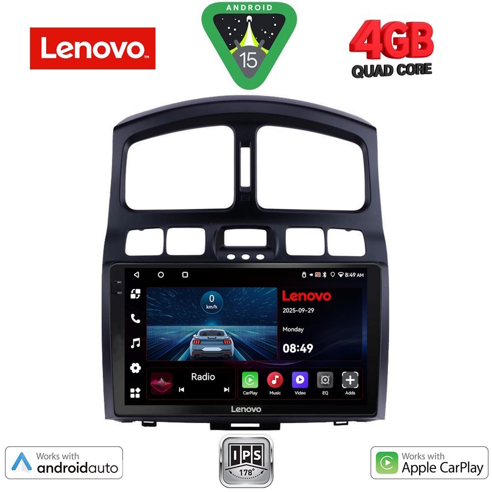 LENOVO LVE 8236_CPAA (9inc) MULTIMEDIA TABLET for HYUNDAI SANTA FE  mod. 2003-2006 - LENOVO LVE 8236_CPAA