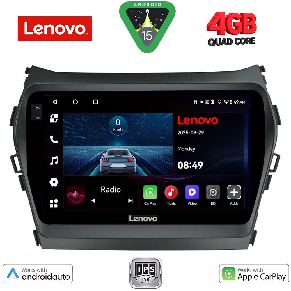 LENOVO LVE 8238_CPAA (9inc) MULTIMEDIA TABLET for HYUNDAI IX45 - SANTA FE mod. 2013-2017