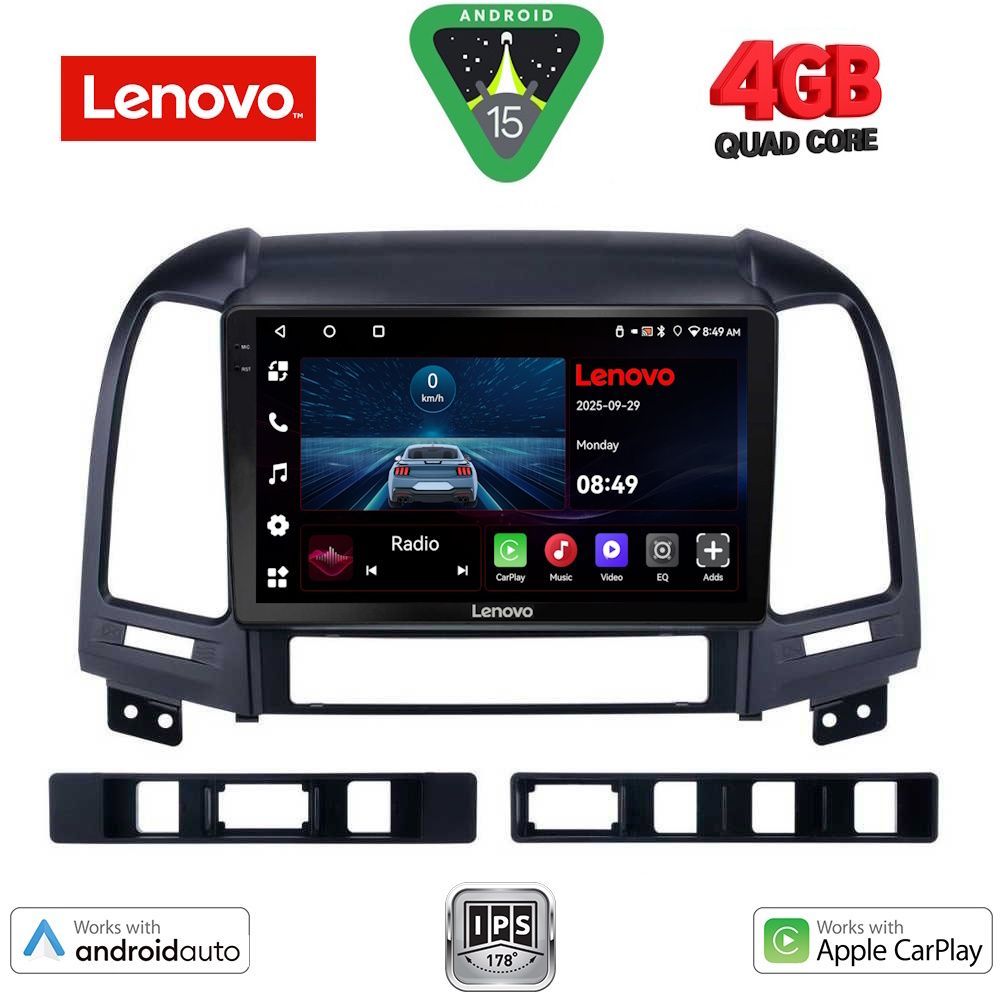 LENOVO LVE 8239_CPAA (9inc) MULTIMEDIA TABLET for HYUNDAI SANTA FE  mod. 2005-2013 - LENOVO LVE 8239_CPAA
