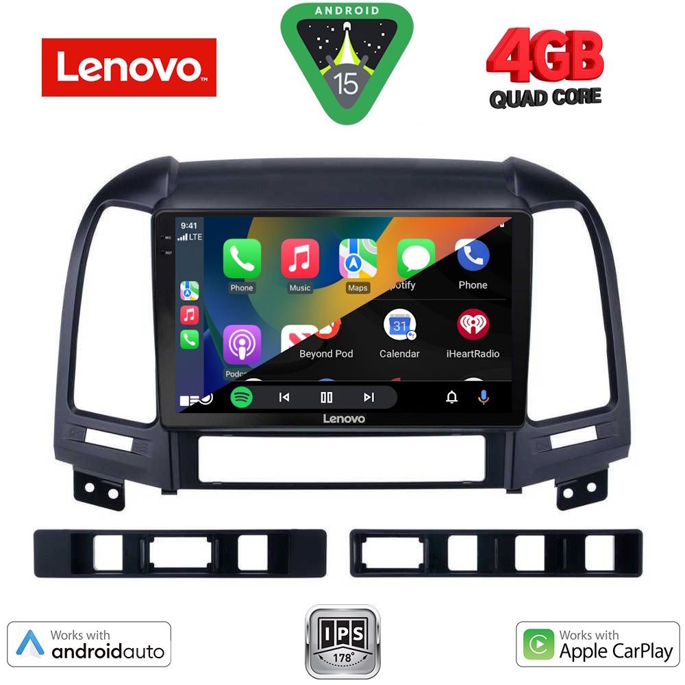 LENOVO LVE 8239_CPAA (9inc) MULTIMEDIA TABLET for HYUNDAI SANTA FE  mod. 2005-2013 - LENOVO LVE 8239_CPAA