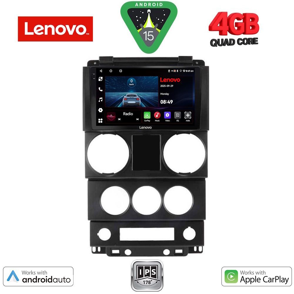 LENOVO LVE 8292_CPAA (9inc) MULTIMEDIA TABLET for JEEP WRANGLER  mod. 2006-2011 - LENOVO LVE 8292_CPAA