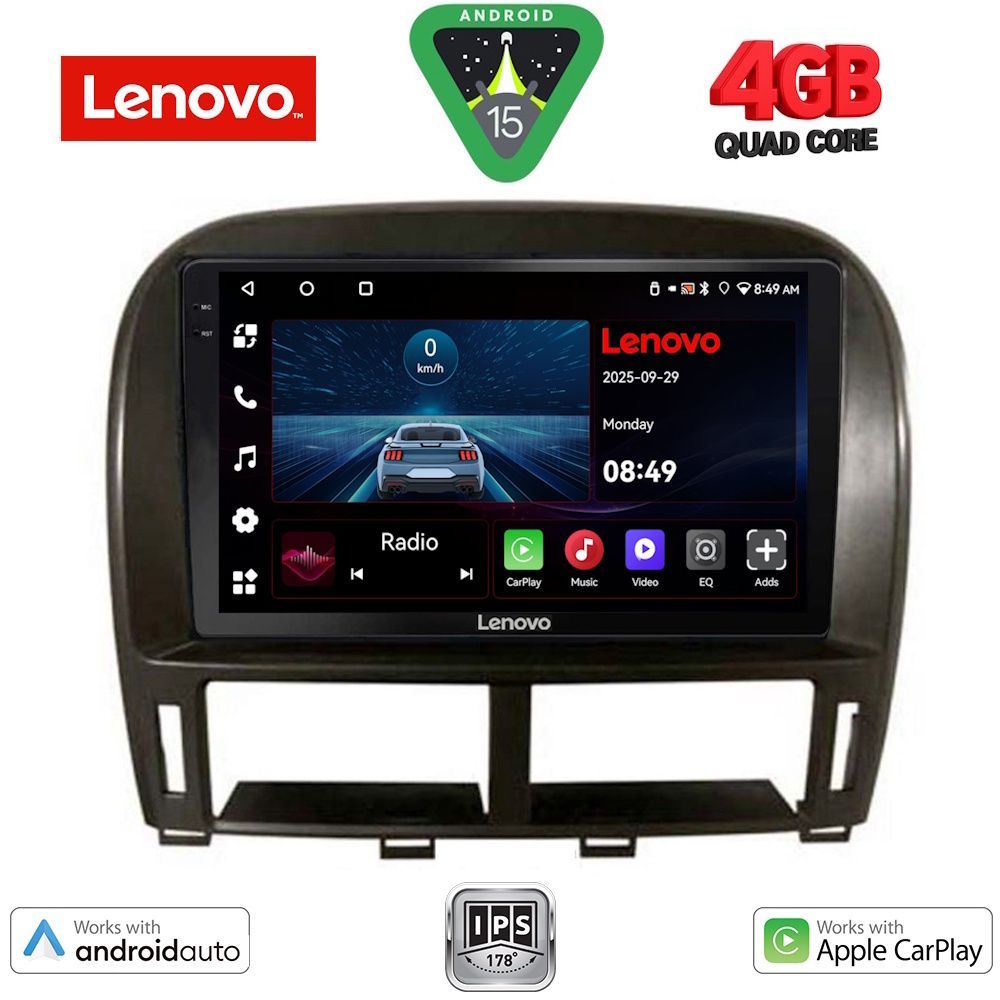 LENOVO LVE 8343_CPAA (9inc) MULTIMEDIA TABLET for LEXUS LS 430 – XF 430 mod. 2000-2006 - LENOVO LVE 8343_CPAA