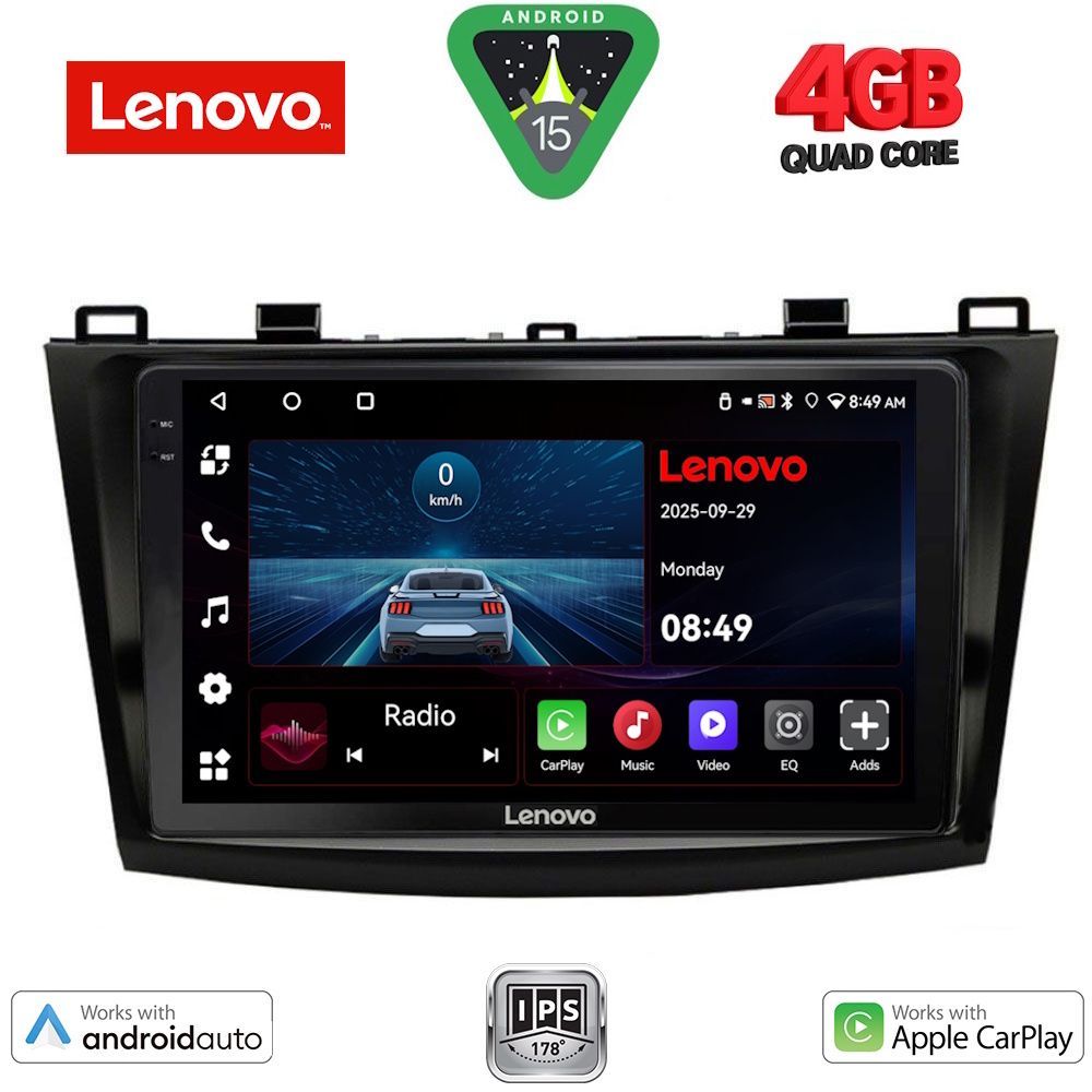 LENOVO LVE 8366_CPAA (9inc) MULTIMEDIA TABLET for MAZDA 3 mod. 2009-2014 - LENOVO LVE 8366_CPAA