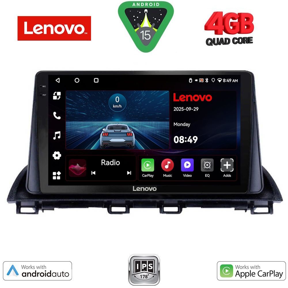 LENOVO LVE 8367_CPAA (9inc) MULTIMEDIA TABLET for MAZDA 3 mod. 2014-2019