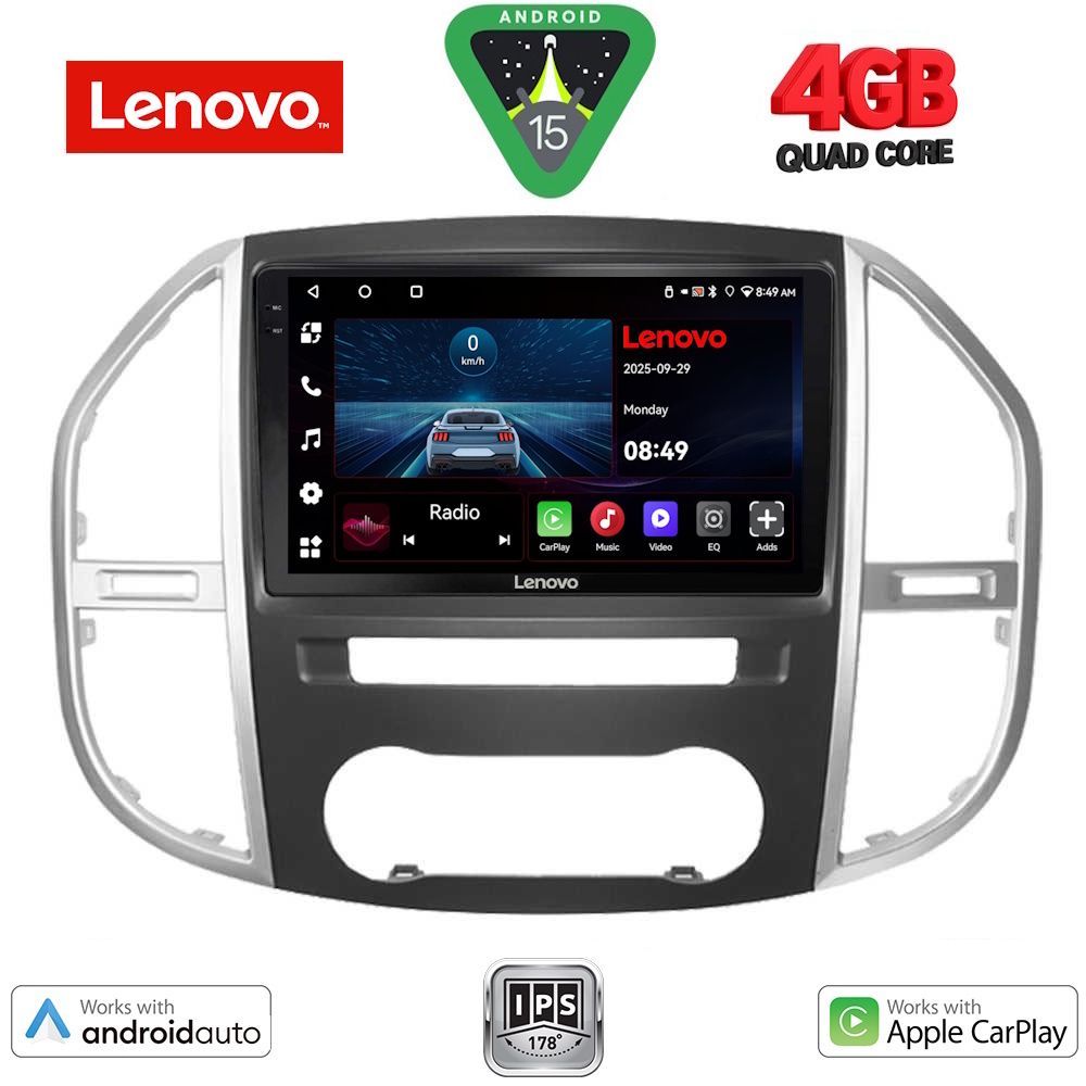 LENOVO LVE 8429_CPAA (10inc) MULTIMEDIA TABLET for MERCEDES VITO – VIANO  (W447) mod. 2015-2024 - LENOVO LVE 8429_CPAA