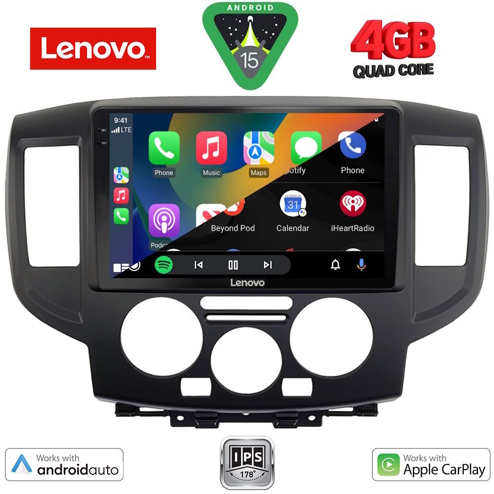 LENOVO LVE 8458BL_CPAA (9inc) MULTIMEDIA TABLET for NISSAN NV 200 mod. 2009>  (BLACK)