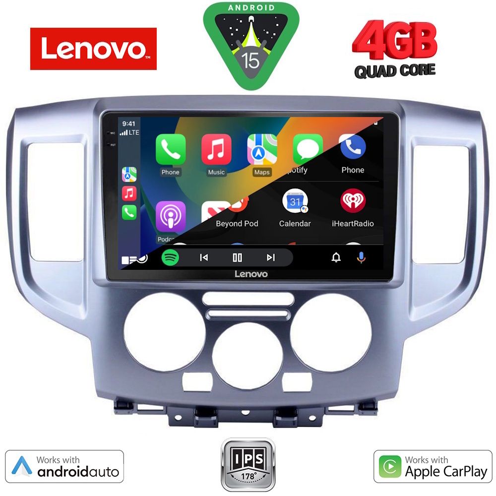 LENOVO LVE 8458SL_CPAA (9inc) MULTIMEDIA TABLET for NISSAN NV 200 mod. 2009-2020  (SILVER) - LENOVO LVE 8458SL_CPAA