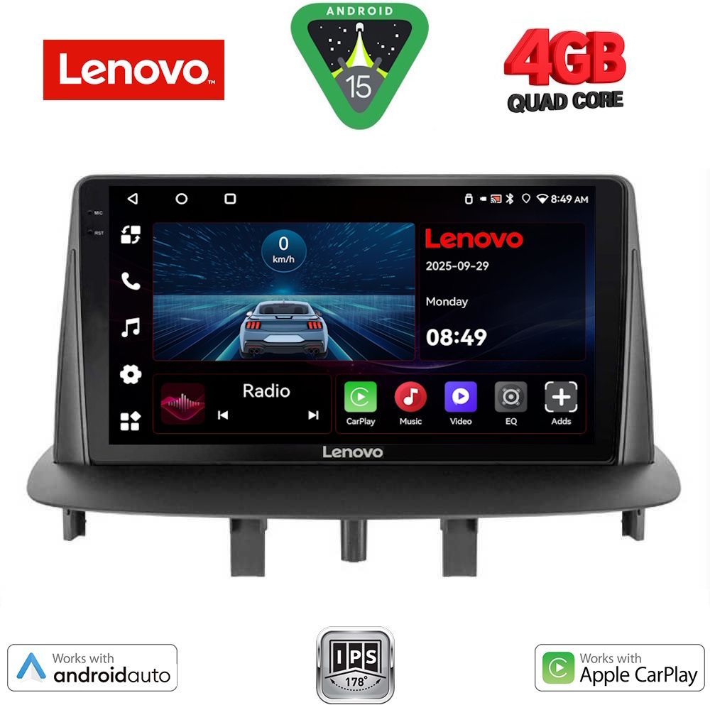 LENOVO LVE 8556_CPAA (9inc) MULTIMEDIA TABLET for RENAULT MEGANE 3 mod. 2009-2016 - LENOVO LVE 8556_CPAA