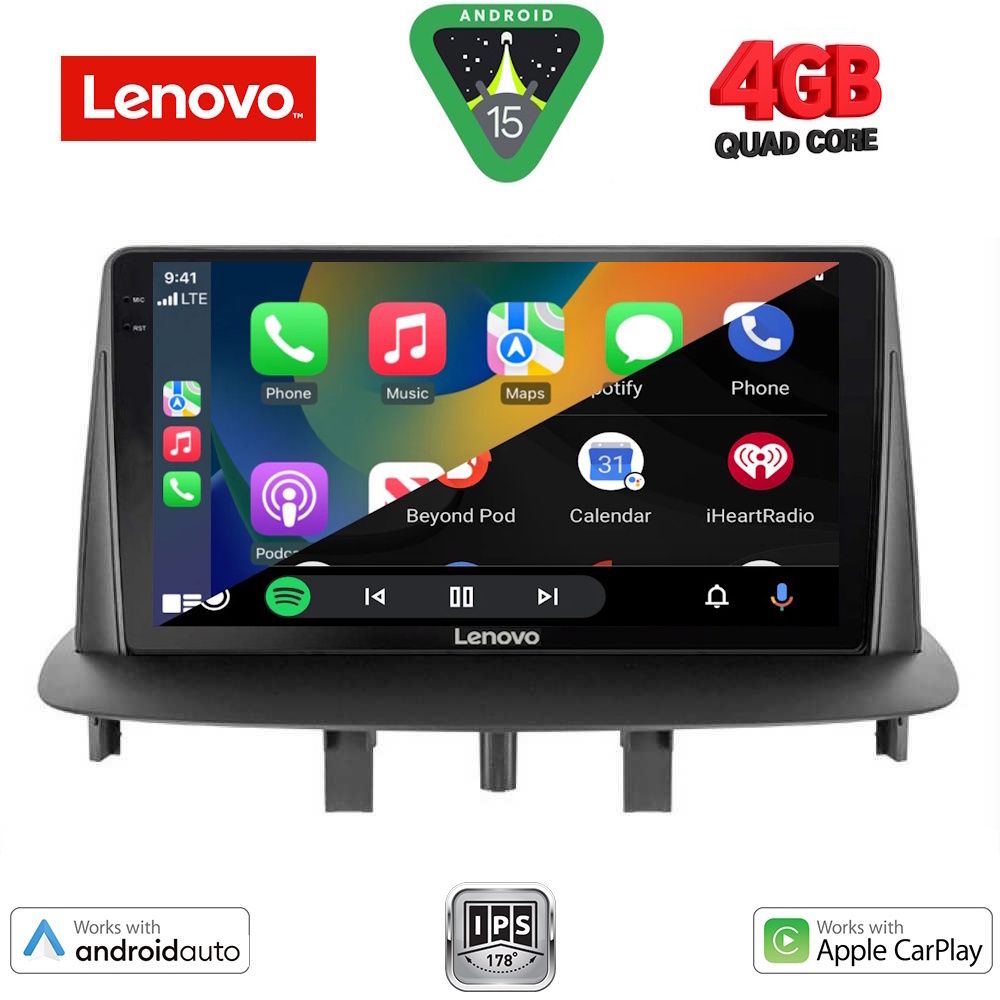 LENOVO LVE 8556_CPAA (9inc) MULTIMEDIA TABLET for RENAULT MEGANE 3 mod. 2009-2016 - LENOVO LVE 8556_CPAA