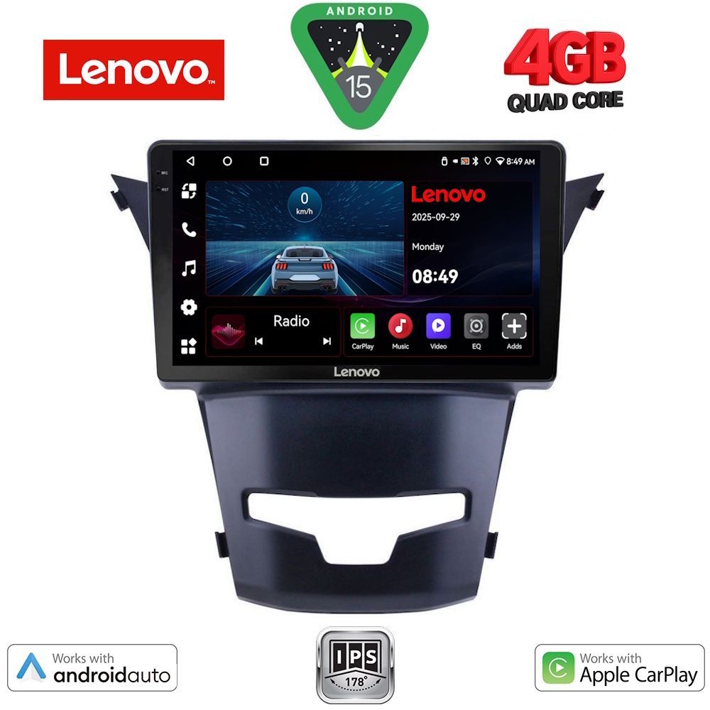 LENOVO LVE 8653_CPAA (9inc) MULTIMEDIA TABLET for SSANGYONG KORANDO mod. 2014-2019 - LENOVO LVE 8653_CPAA