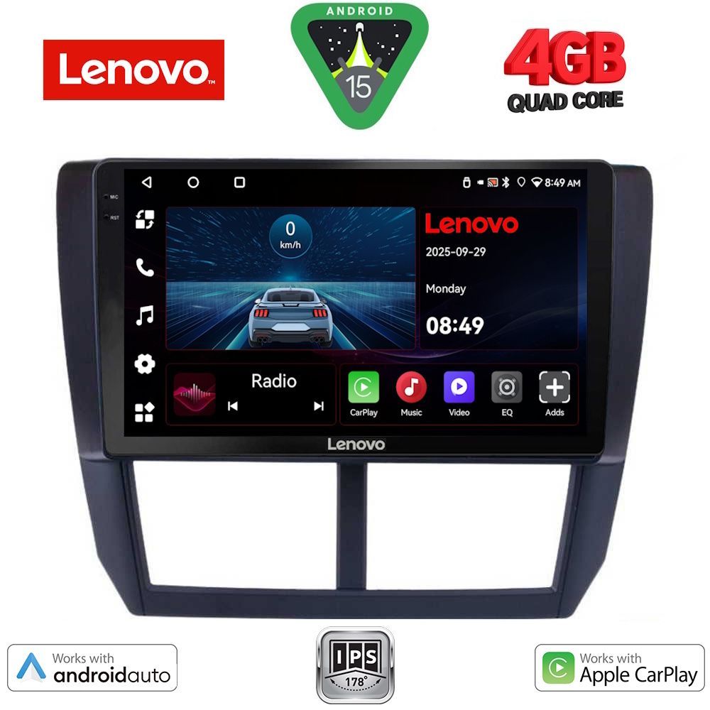LENOVO LVE 8662_CPAA (9inc) MULTIMEDIA TABLET for SUBARU FORESTER - IMPREZA - XV mod. 2008-2013 - LENOVO LVE 8662_CPAA