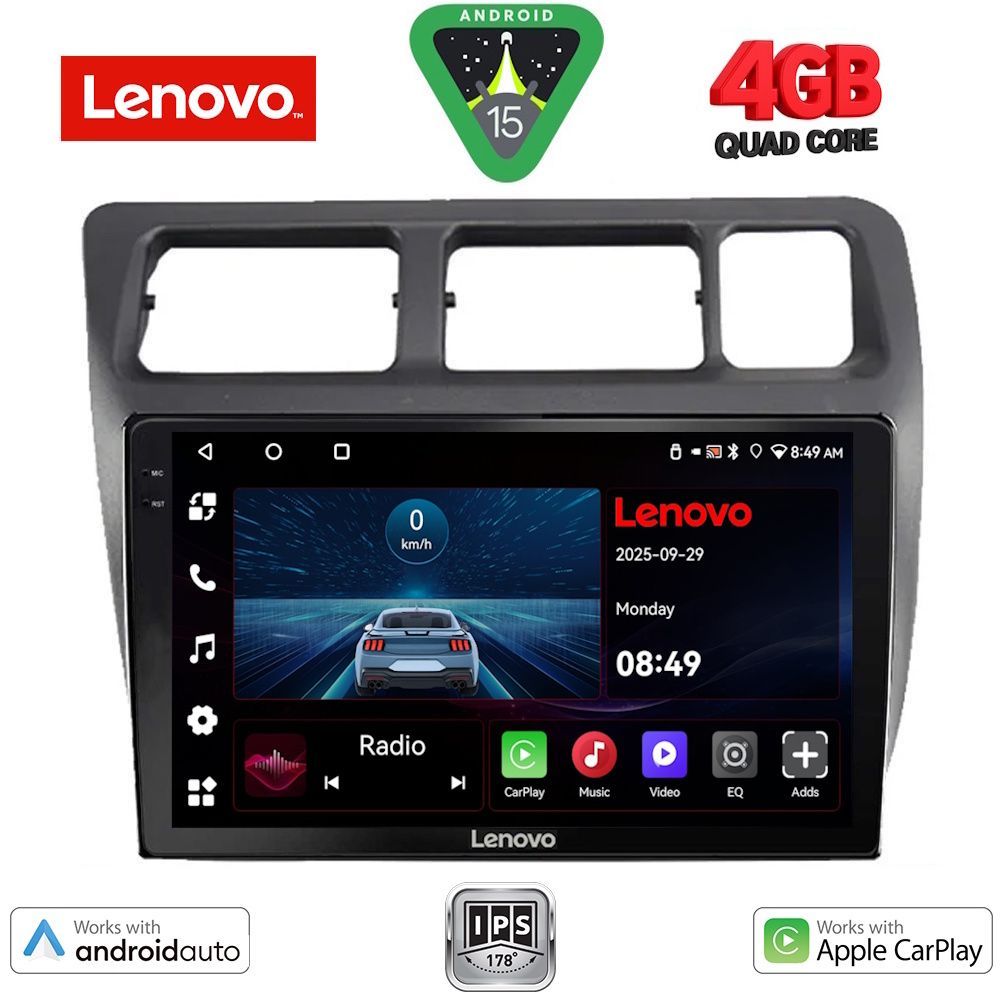 Οθόνη Toyota Corolla 1992 – 1997 με CarPlay, Android Auto, Bluetooth, GPS – LENOVO LVE 8710_CPAA (9inc)