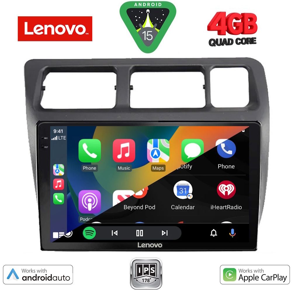 Οθόνη Toyota Corolla 1992 – 1997 με CarPlay, Android Auto, Bluetooth, GPS – LENOVO LVE 8710_CPAA (9inc)
