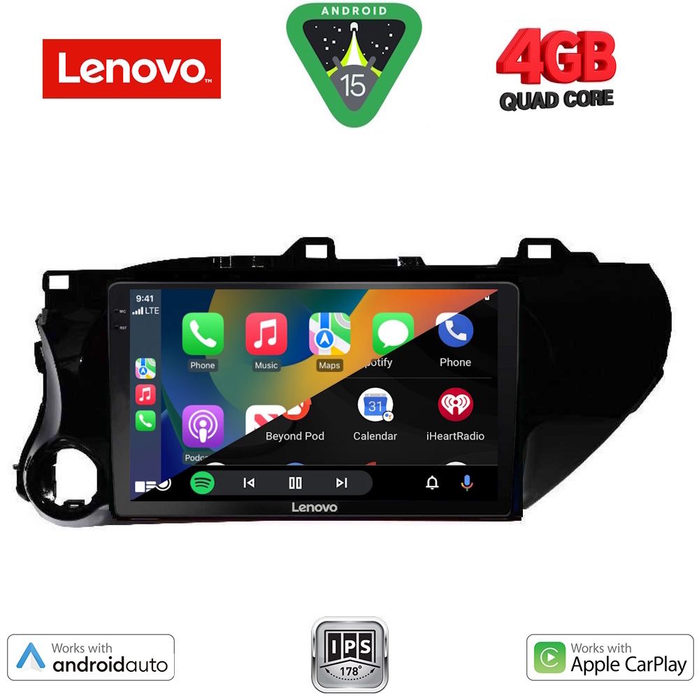 LENOVO LVE 8721_CPAA (10inc) MULTIMEDIA TABLET for TOYOTA HILUX mod. 2017>