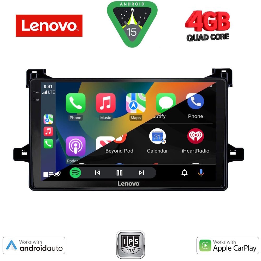 LENOVO LVE 8727_CPAA (9inc) MULTIMEDIA TABLET for TOYOTA PRIUS mod. 2016-2020 - LENOVO LVE 8727_CPAA