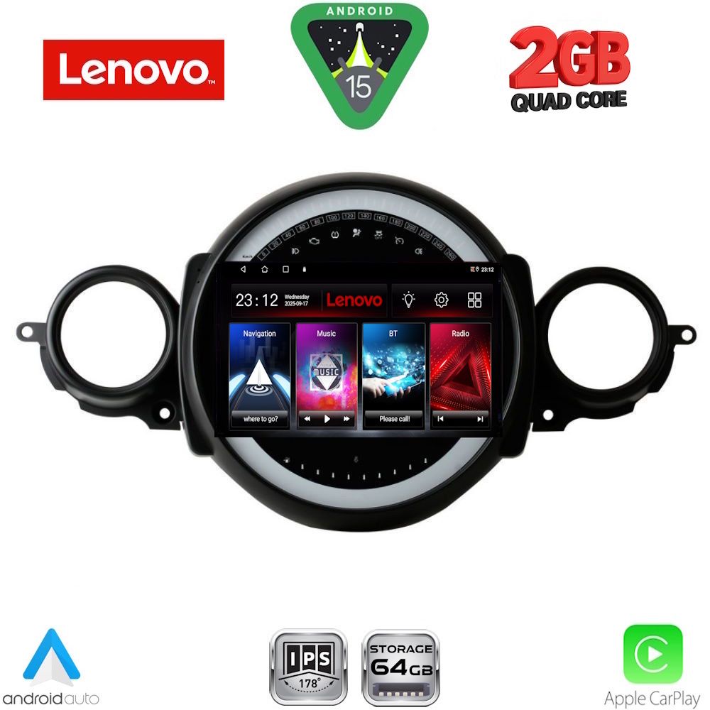 LENOVO LVD 2064_CPA (9inc) MULTIMEDIA TABLET for MINI COOPER (R56-R57) mod. 2006-2014 - CLUBMAN (R55) mod. 2007-2014 - LENOVO LVD 2064_CPA