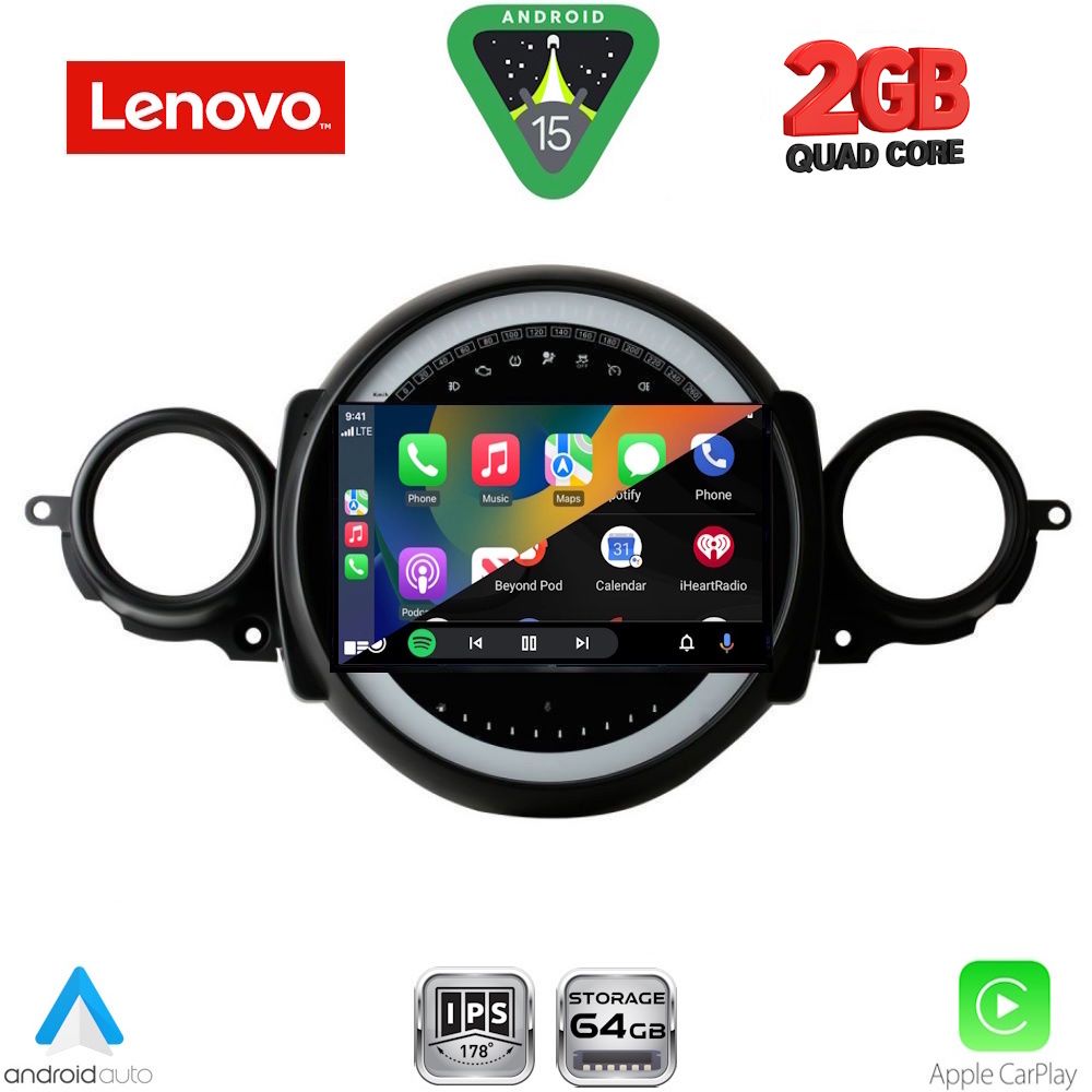 LENOVO LVD 2064_CPA (9inc) MULTIMEDIA TABLET for MINI COOPER (R56-R57) mod. 2006-2014 - CLUBMAN (R55) mod. 2007-2014 - LENOVO LVD 2064_CPA
