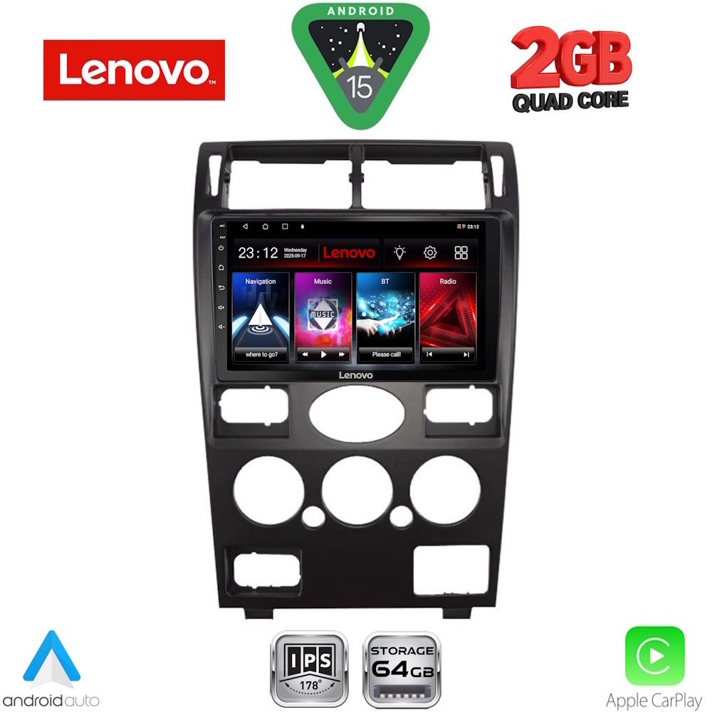 Ford Mondeo 2003 - 2006 Οθόνη με Car Play, Android Auto, BT, GPS – LENOVO LVD 2161B_CPA (9inc)