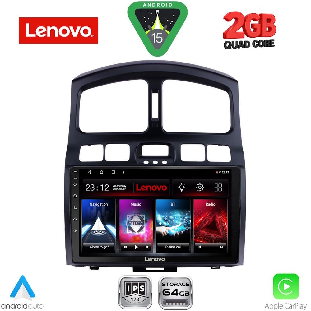 LENOVO LVD 2236_CPA (9inc) MULTIMEDIA TABLET for HYUNDAI SANTA FE  mod. 2003-2006 - LENOVO LVD 2236_CPA