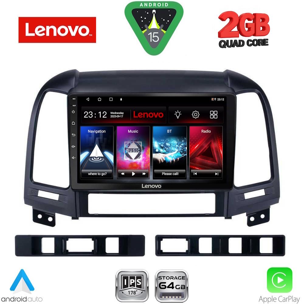 LENOVO LVD 2239_CPA (9inc) MULTIMEDIA TABLET for HYUNDAI SANTA FE  mod. 2005-2013 - LENOVO LVD 2239_CPA