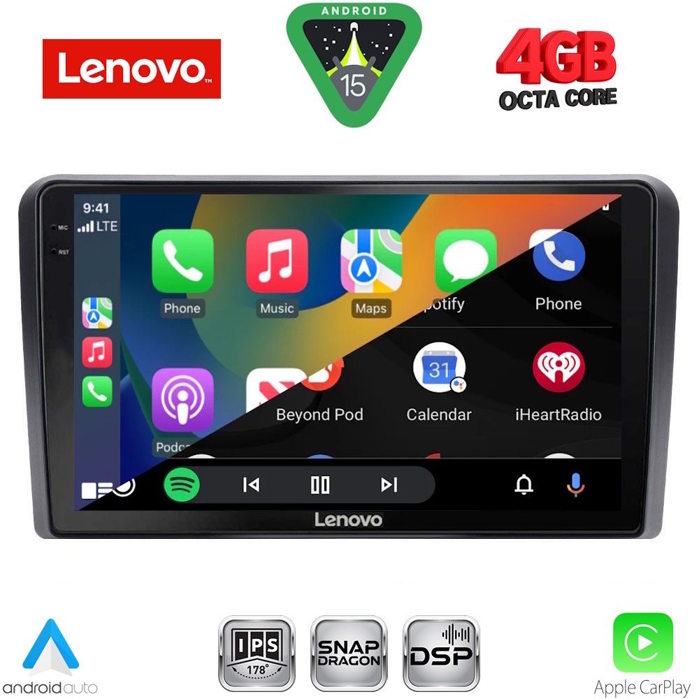 Οθόνη Iveco Daily 2010 – 2014 με Car Play, Android Auto, GPS, Bluetooth – LENOVO LVD 2264_CPA (9inc)