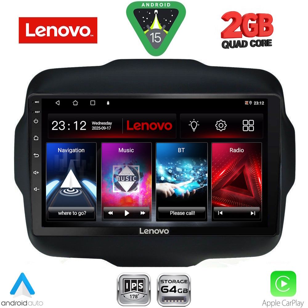LENOVO LVD 2290_CPA (9inc) MULTIMEDIA TABLET for JEEP RENEGADE  mod. 2014-2024 - LENOVO LVD 2290_CPA