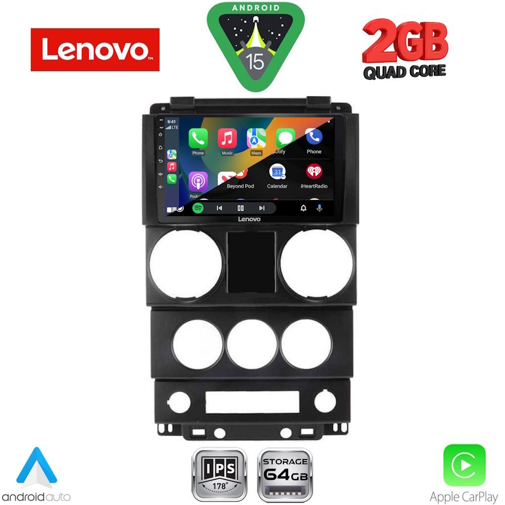 LENOVO LVD 2292_CPA (9inc) MULTIMEDIA TABLET for JEEP WRANGLER  mod. 2006-2011 - LENOVO LVD 2292_CPA